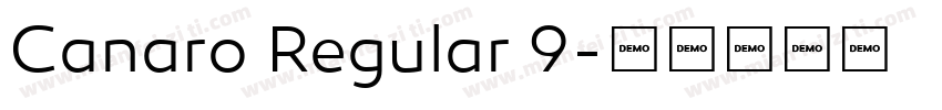 Canaro Regular 9字体转换